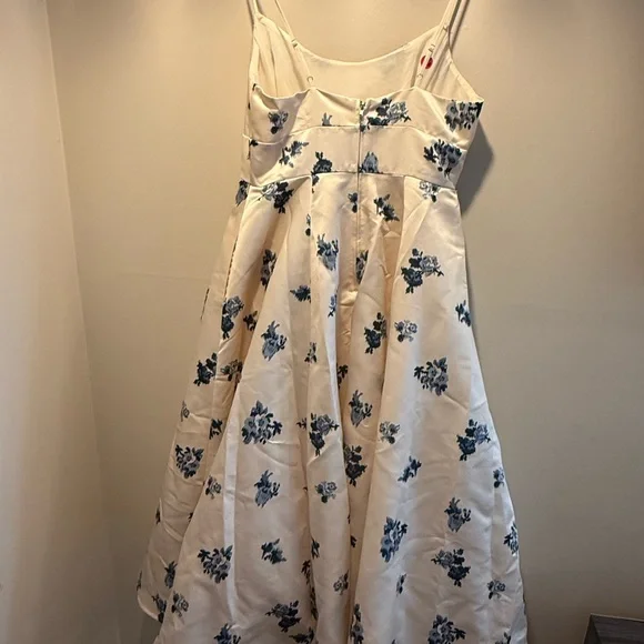 BHLDN Gabriella A-Line Duchess Satin Midi Dress - Picture 6 of 7